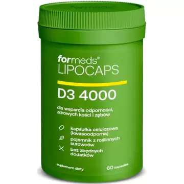 ForMeds Lipocaps Witamina D3 liposomalna 4000IU 60kaps - suplement diety Kości Zęby