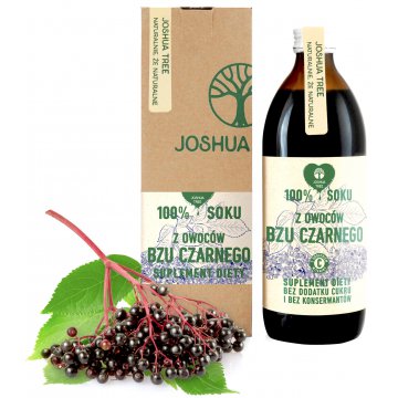 Joshua Tree Sok z owoców Bzu Czarnego 500ml Czarny Bez z wit.C bez konserwantów i cukru - suplement diety