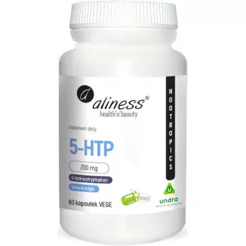 Aliness 5-HTP 200mg 60kaps vege - suplement diety 5-hydroksytryprtofan Serotonina