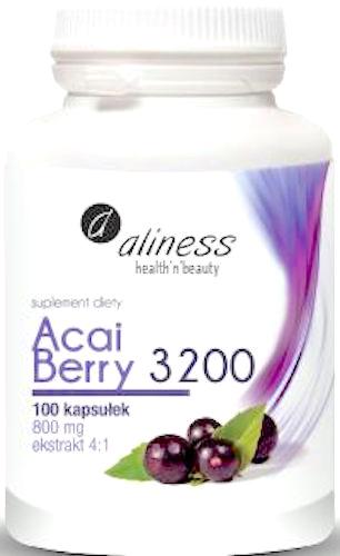 Aliness Acai Berry 3200 +Acerola+Chrom 800mg 100kaps - suplement diety