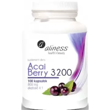 Aliness Acai Berry 3200 +Acerola+Chrom 800mg 100kaps - suplement diety