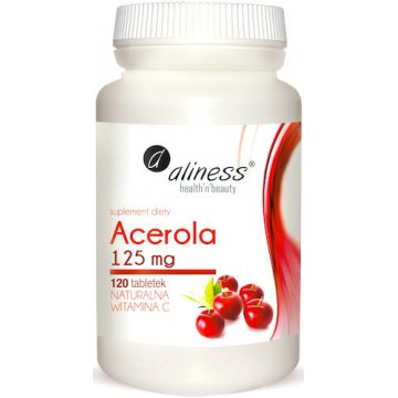 Aliness Acerola Witamina C Naturalna 125mg 120tab - suplement diety