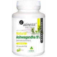 Aliness Ashwagandha 9% Ekstrakt 5:1 590mg 100kaps vege - suplement diety Stres