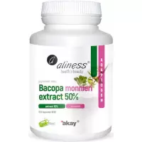 Aliness Bacopa monnieri extract 50% 500mg 100kaps vege Bakopa - suplement diety