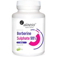 Aliness Berberine Sulphate 99% 400mg 60kaps vege Berberyna - suplement diety