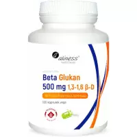 Aliness Beta Glukan 500mg 100kaps VEGE - suplement diety Saccharomyces cervisiae Yestimun