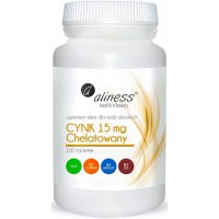 Aliness Cynk Chelatowany 15mg 100tabs vege - suplement diety