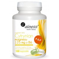 Aliness Cytrynian Magnezu 125mg z B-6 P-5-P 100kaps vege - suplement diety
