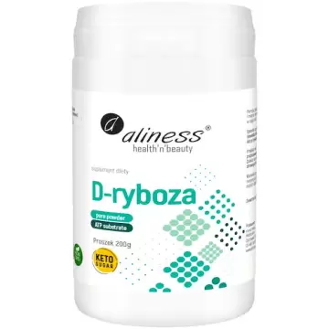 Aliness D-ryboza 200g proszek vege - suplement diety Keto cukier ATP energia