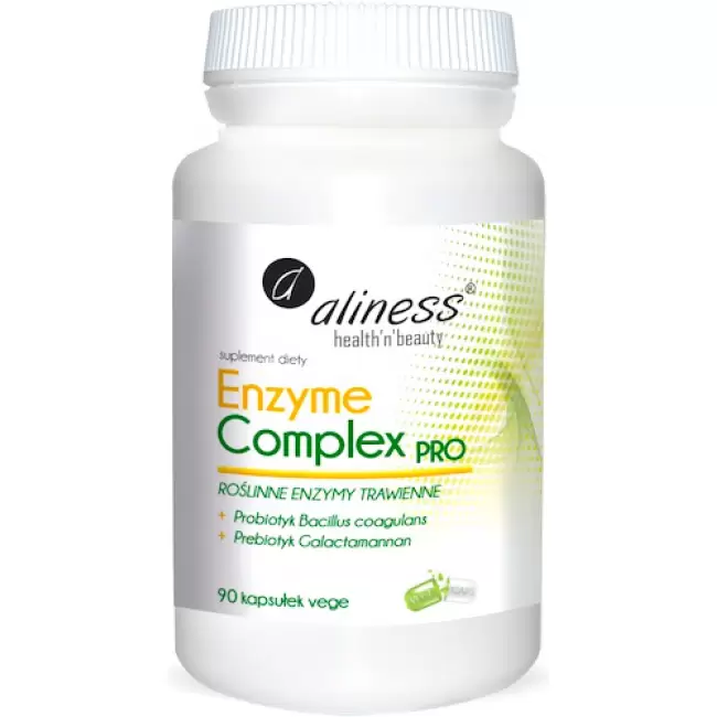 Aliness Enzyme Complex PRO 90kaps vege Enzymy Trawienne - suplement diety