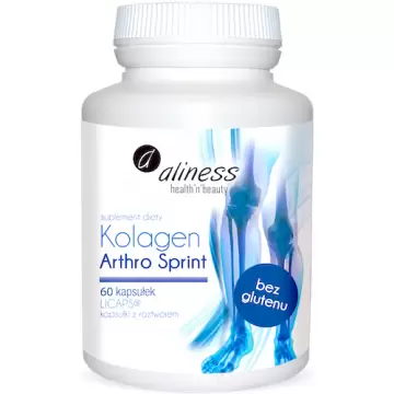 Aliness Kolagen Arthro Sprint 60kaps vege - suplement diety Rybi Stawy Kości