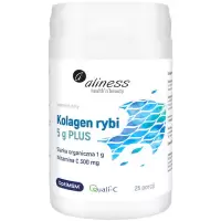 Aliness Kolagen rybi 5g PLUS siarka OptiMSM 1g wit.C x 25porcji proszek - suplement diety Mocne Stawy i Kości 