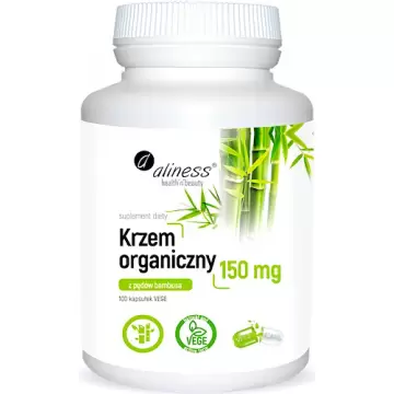 Aliness Krzem organiczny z pędów bambusa 150mg 100kaps vege - suplement diety