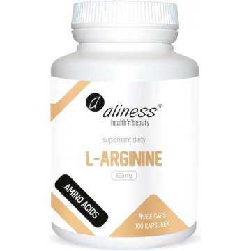 Aliness L-Arginine 800mg vege 100kaps vege Arginina - suplement diety