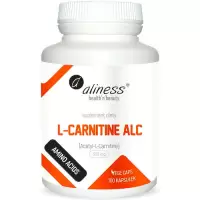 Aliness L-Carnitine ALC L-Karnityna Acetyl 500mg 100kaps vege - suplement diety Odchudzanie, Spalacz