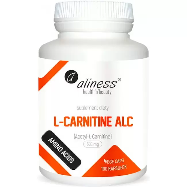 Aliness L-Carnitine ALC L-Karnityna Acetyl 380mg 100kaps vege - suplement diety Odchudzanie, Spalacz