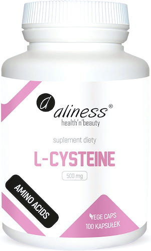 Aliness L-Cysteine 500mg vege 100kaps vege Cysteina - suplement diety