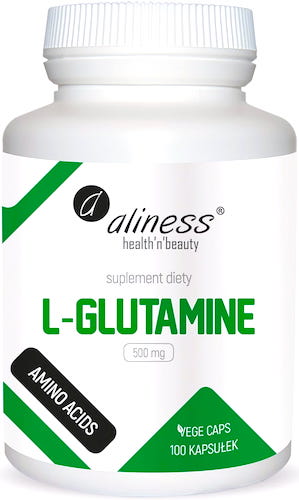 Aliness L-Glutamine Glutamina 500mg 100kaps vege - suplement diety