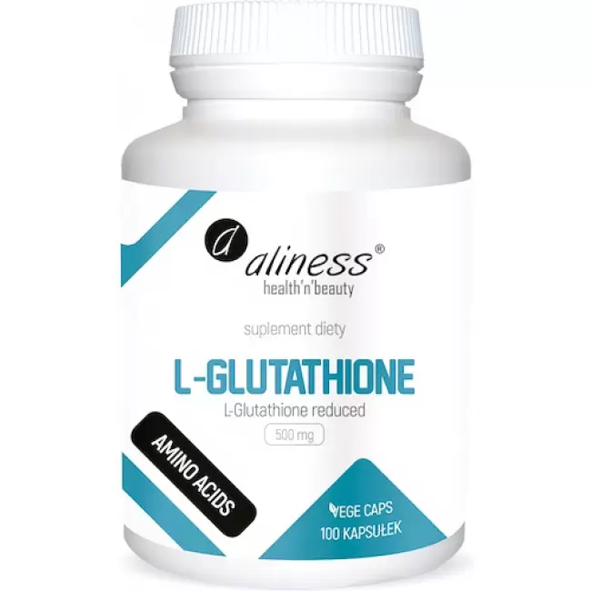 Aliness L-Glutathione 500mg 100kaps vege - suplement diety Glutation zredukowany