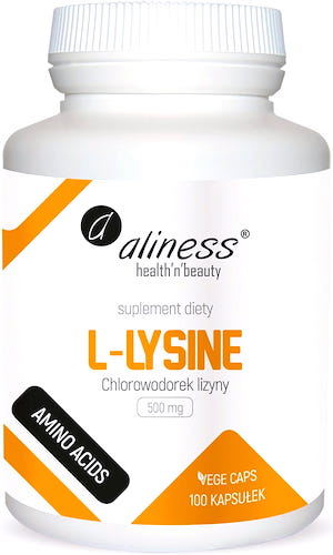 Aliness L-Lysine 500mg 100kaps vege - suplement diety Lizyna