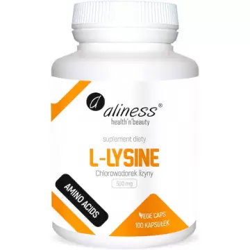 Aliness L-Lysine 500mg 100kaps vege - suplement diety Lizyna