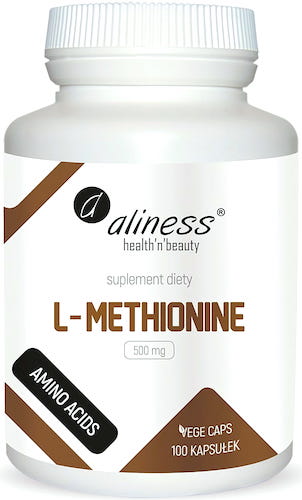Aliness L-Methionine 500mg vege 100kaps vege Metionina - suplement diety