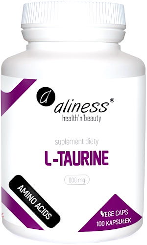 Aliness L-Taurine 800mg 100kaps vege - suplement diety Tauryna