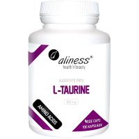 Aliness L-Taurine 800mg 100kaps vege - suplement diety Tauryna