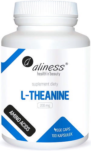 Aliness L-Theanine 200mg vege 100kaps vege Teanina - suplement diety