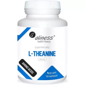 Aliness L-Theanine 200mg vege 100kaps vege Teanina - suplement diety