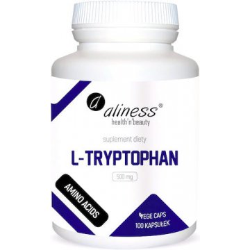 Aliness L-Tryptophan 500mg 100kaps vege - suplement diety Tryptofan