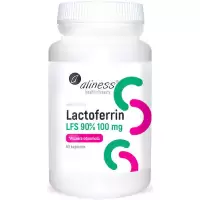 Aliness Lactoferrin LFS 90% Laktoferyna 100mg 60kaps - suplement diety