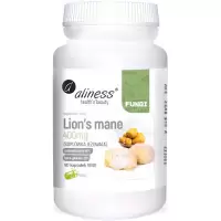 Aliness Lion's Mane ekstrakt Soplówka Jeżowata 400mg 90kaps vege - suplement diety Pamięć, Koncentracja, Nerwy