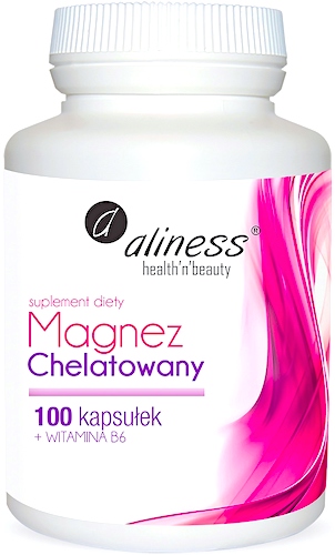Aliness Magnez Chelatowany 560mg + vitamina B6 100kaps - suplement diety