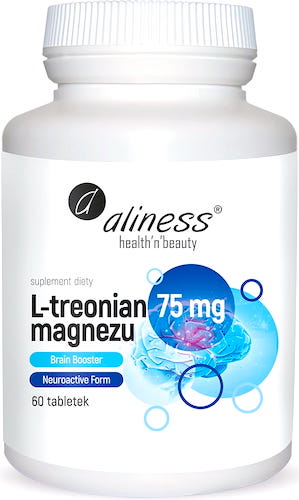 Aliness Magnez L-treonian 75mg 60tabs vege Organiczny Brain Booster - suplement diety