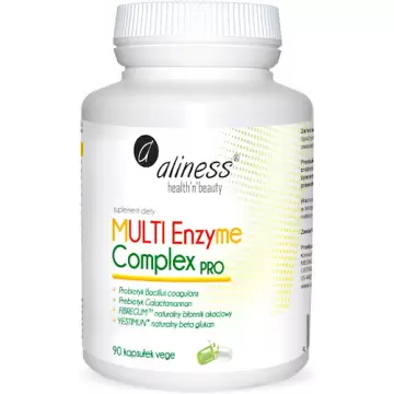 Aliness MULTI Enzyme Complex PRO 90kaps vege Enzymy Trawienne - suplement diety