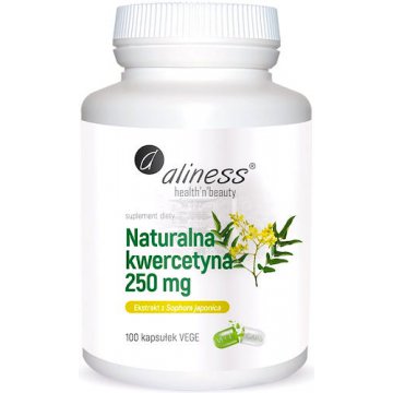 Aliness Naturalna Kwercentyna 250mg 100kaps vege - suplement diety Quercetin Serce