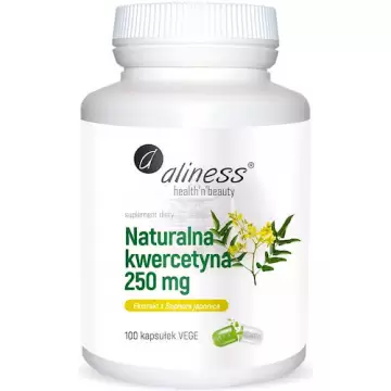 Aliness Naturalna Kwercetyna 250mg 100kaps vege - suplement diety Quercetin Serce