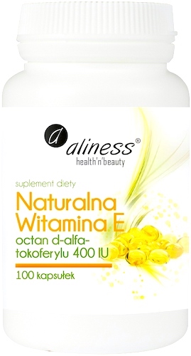 Aliness Naturalna Witamina E 400IU 100kaps - suplement diety