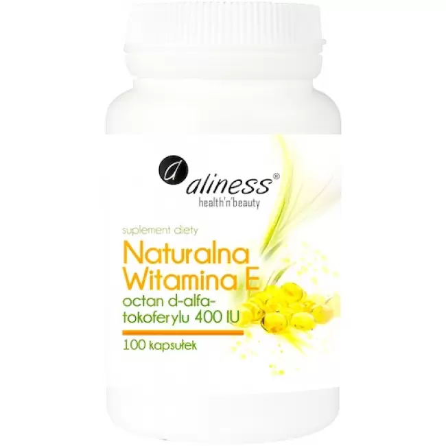 Aliness Naturalna Witamina E 400IU 100kaps - suplement diety