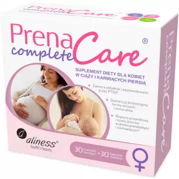 Aliness PrenaCare Complete dla Kobiet w ciąży i karmiących 30saszetek vege - suplement diety Witaminy+Folian