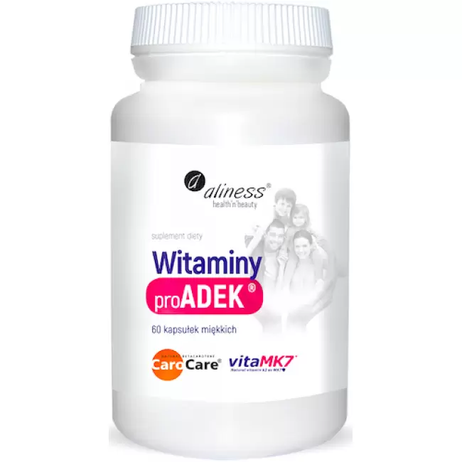 Aliness ProADEK Witaminy A+D3+E+K2 60kaps - suplement diety