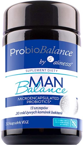 Aliness ProbioBALANCE MAN Balance 20mld CFU 30kaps vege - suplement diety
