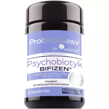 Aliness ProbioBALANCE Psychobiotyk BIFIZEN 6,5 mld CFU 30kaps vege Probiotyk Zdrowie Psychiczne Sen Jelita