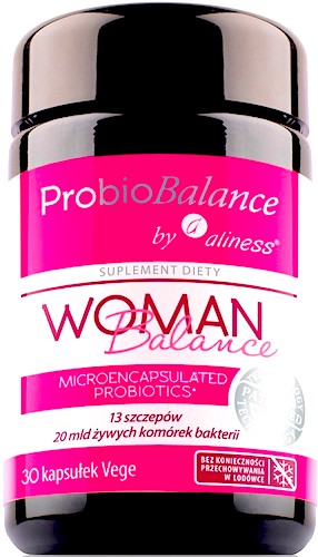 Aliness ProbioBALANCE WOMAN Balance 20mld CFU 30kaps vege - suplement diety Dla Kobiet
