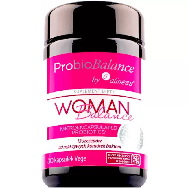 Aliness ProbioBALANCE WOMAN Balance 20mld CFU 30kaps vege - suplement diety Dla Kobiet