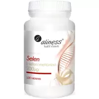 Aliness Selen organiczny L-Selenometionina 200mcg 100tab - suplement diety Odporność Spermatogeneza Tarczyca