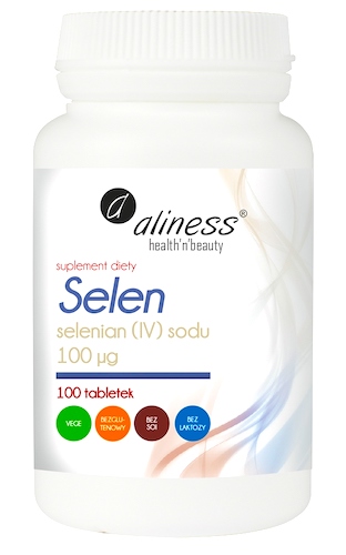 Aliness Selen Selenian (IV) Sodu 100mcg 100tabs vege - suplement diety