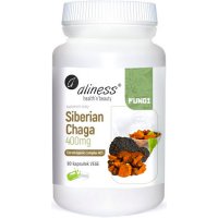 Aliness Siberian Chaga ekstrakt 40% 400mg 90kaps vege - suplement diety Czaga, Długowieczność