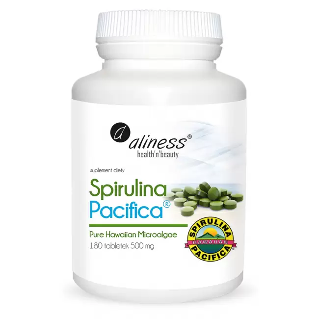 Aliness Spirulina Pacifica 500mg 180tab - suplement diety